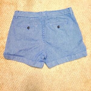 Boden 4" Cuffed Chino Shorts Blue & White U.S. 8